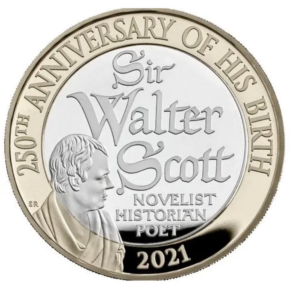 2021 Sir Walter‎ Scott 250th Anniversary £2 Coin Rare (NWT)